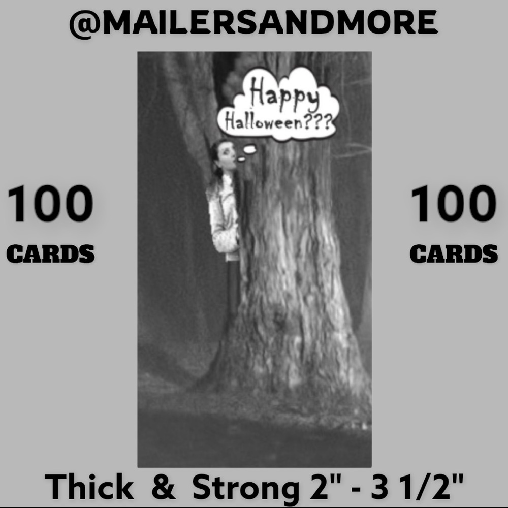 100 Midnight Creeps Halloween Thank You Cards. PRICE IS FIRM